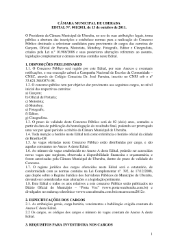 Abertura Edital