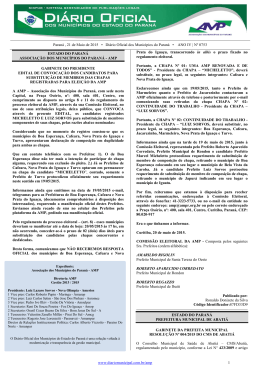 Paraná , 21 de Maio de 2015 • Diário Oficial dos Municípios do