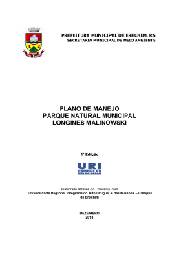 plano de manejo parque natural municipal longines malinowski