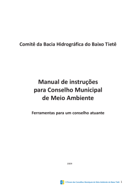 Manual de instruções para Conselho Municipal de Meio