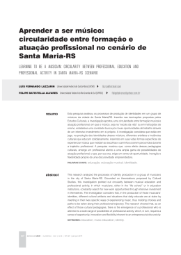 Aprender a ser músico: circularidade entre formação e