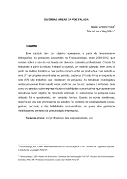 Diversas &Aacute;reas da Voz Falada - Sociedade Brasileira de