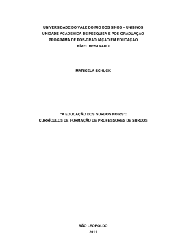 A educa&ccedil;&atilde;o de surdos no Rio Grande do Sul