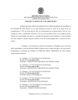 Portaria n&ordm; 0540, de 27 de abril de 2012