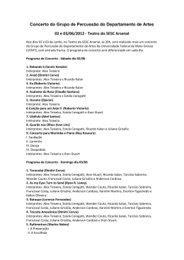 Confira a programa&ccedil;&atilde;o do concerto.