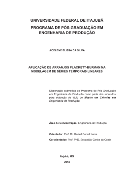 APLICA&Ccedil;&Atilde;O DE ARRANJOS PLACKETT