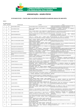 Trabalhos Aprovados - P&Ocirc;STER