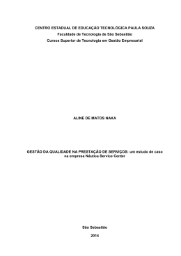 Gest&atilde;o da qualidade na presta&ccedil;&atilde;o de servi&ccedil;os