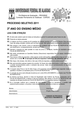 Prova Comentada - Terceiro Dia