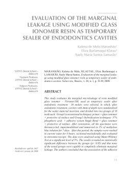 evaluation of the marginal leakage using modified glass ionomer