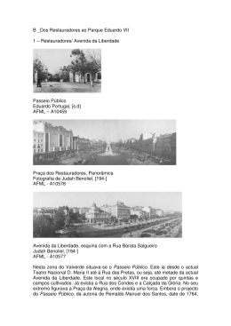 Itiner&aacute;rio B - Dos Restauradores &agrave; Estufa Fria - Revelar LX