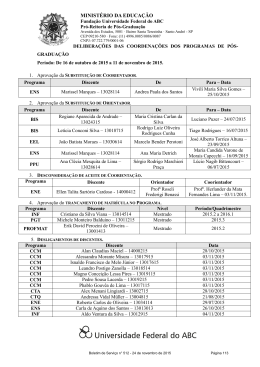 Delibera&ccedil;&otilde;es das Coordena&ccedil;&otilde;es - P&oacute;s