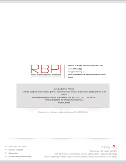 Redalyc.A Uni&atilde;o Europeia como pot&ecirc;ncia global? As altera&ccedil;&otilde;es do