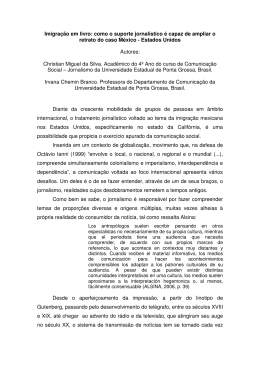 Imigra&ccedil;&atilde;o em livro: como o suporte jornal&iacute;stico &eacute; capaz de ampliar o
