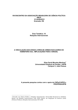 VIII ENCONTRO DA ASSOCIA&Ccedil;&Atilde;O BRASILEIRA DE CI&Ecirc;NCIA