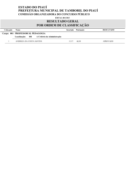 resultado final concurso tamboril 2013