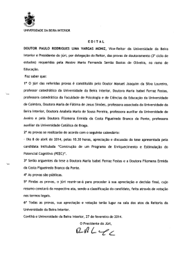 E D I T A L - Universidade da Beira Interior