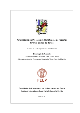 RFID vs C&oacute;digo de Barras ifica&ccedil;&atilde;o do Produto