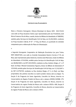 Contrato para Planeamento - Câmara Municipal de Moura