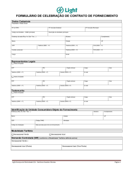 Formulário para elaboração de contrato