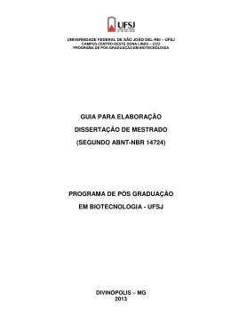 GUIA PARA ELABORA&Ccedil;&Atilde;O DISSERTA&Ccedil;&Atilde;O DE MESTRADO