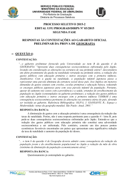 Geografia - Diretoria de Processos Seletivos