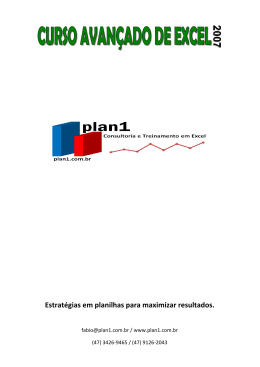 Excel Avan&ccedil;ado