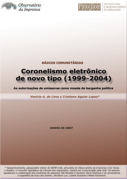 Coronelismo eletrônico de novo tipo