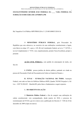 A&ccedil;&atilde;o Civil P&uacute;blica - Procuradoria da Rep&uacute;blica no Estado do Paran&aacute;