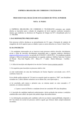 RECRUTAMENTO INTERNO PARA A FUN&Ccedil;&Atilde;O