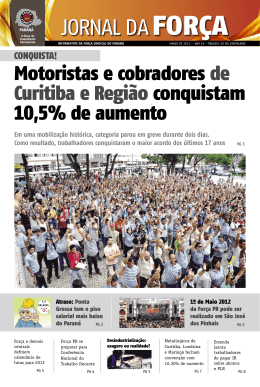 Jornal daFor&ccedil;a - For&ccedil;a Sindical do Paran&aacute;
