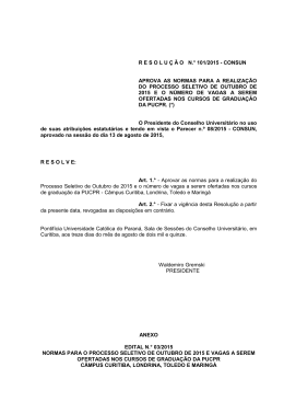 Edital PUCPR 2016 - Vou pra faculdade