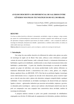 AN&Aacute;LISE DESCRITIVA DO DIFERENCIAL DE SAL&Aacute;RIOS ENTRE
