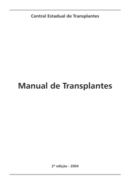 Manual de Transplantes