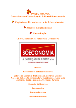 PAULO FRANÇA Consultoria e Comunicação & Portal Soeconomia