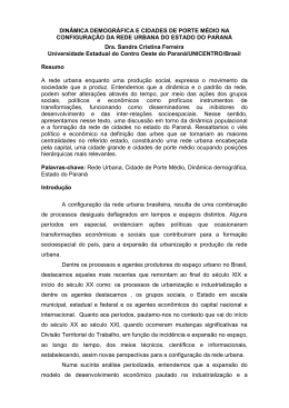 DIN&Acirc;MICA DEMOGR&Aacute;FICA E CIDADES DE PORTE M&Eacute;DIO NA