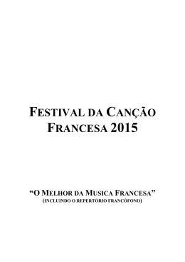 FESTIVAL DA CAN&Ccedil;&Atilde;O FRANCESA 2015