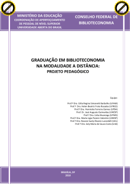 Projeto pedagógico elaborado pelo CFB/Capes