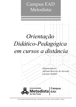 Orientação Didático-Pedagógica em cursos a distância