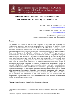 fórum como ferramenta de aprendizagem colaborativa na