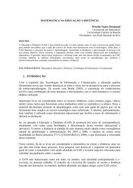 Matemática, Educação a Distância - Universidade Católica de Brasília