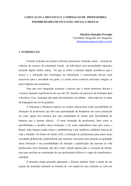 A EDUCAÇÃO A DISTÂNCIA E A FORMAÇÃO DE PROFESSORES