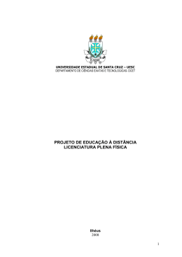 projeto de educa&ccedil;&atilde;o &agrave; dist&acirc;ncia licenciatura plena f&iacute;sica