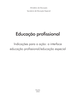 Educação profissional - Ministério da Educação