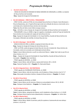 Programa&ccedil;&atilde;o Religiosa