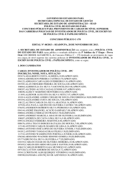 Resultado DEFINITIVO da Prova Oral