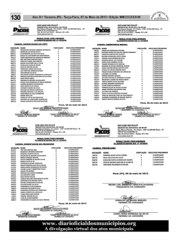 Ano XI &deg; Teresina (PI) -FuIeg`&scaron;a-Feira, O? de Maio de 2013 . Edi"-"