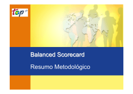 Balanced Scorecard Resumo Metodológico