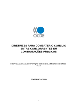 diretrizes para combater o conluio entre concorrentes em