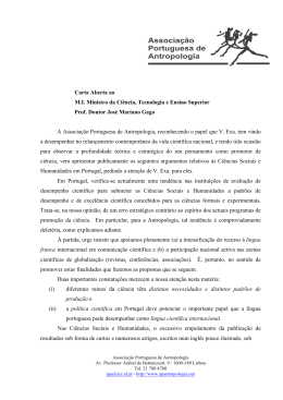 Carta MCT-APA2 - Associação Portuguesa de Antropologia